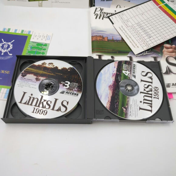 Links LS 1999 PC CD Big Box Arnold Palmer Golf St Andrews Video Game Complete - Picture 9 of 9